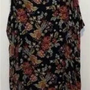 Xhilaration Floral Cardigan - Black and Red